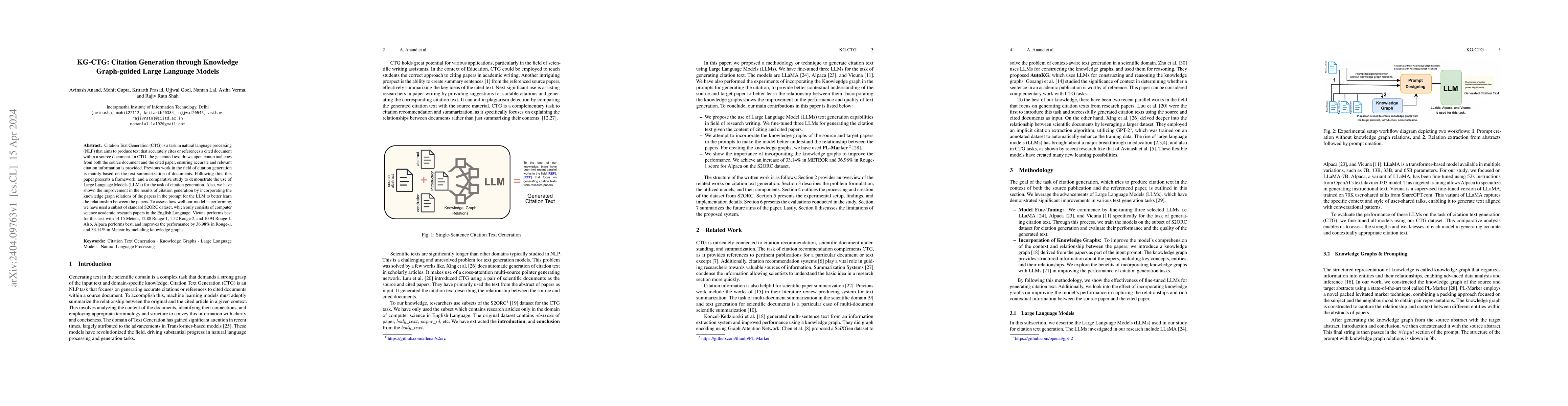 Thumbnail for KG-CTG: Citation Generation through Knowledge Graph-guided Large
  Language Models