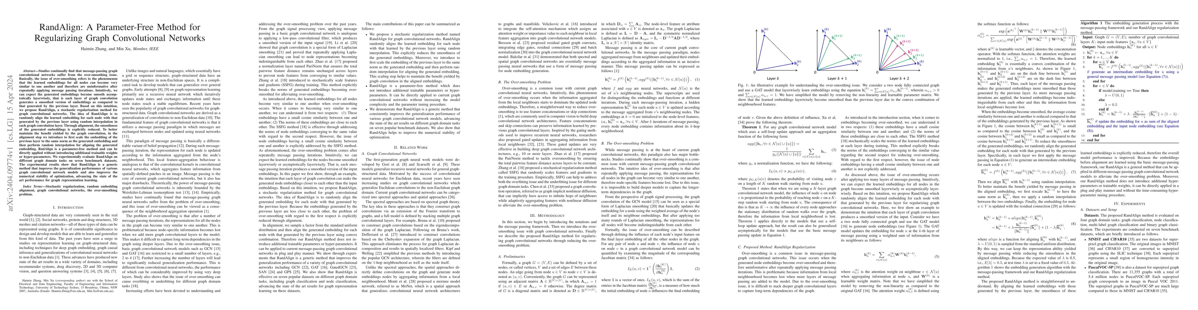 Thumbnail for RandAlign: A Parameter-Free Method for Regularizing Graph Convolutional
  Networks