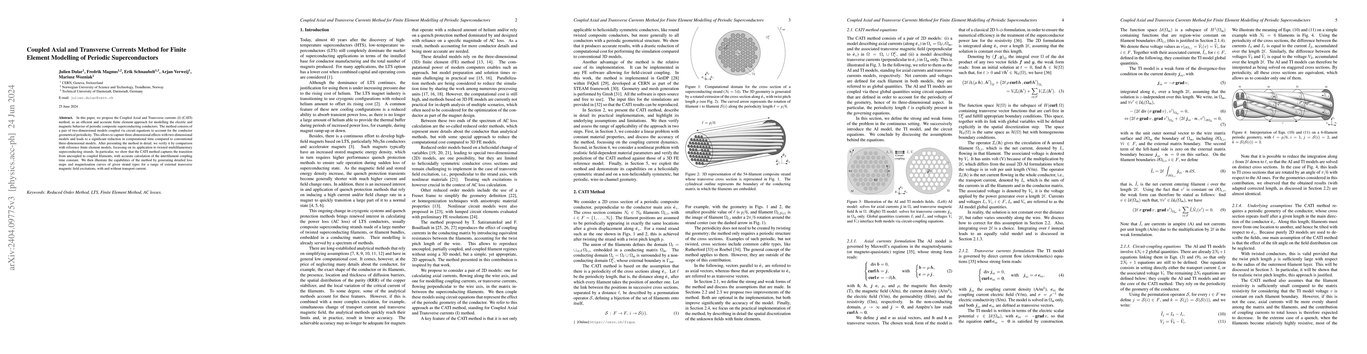 Thumbnail for Coupled Axial and Transverse Currents Method for Finite Element
  Modelling of Periodic Superconductors