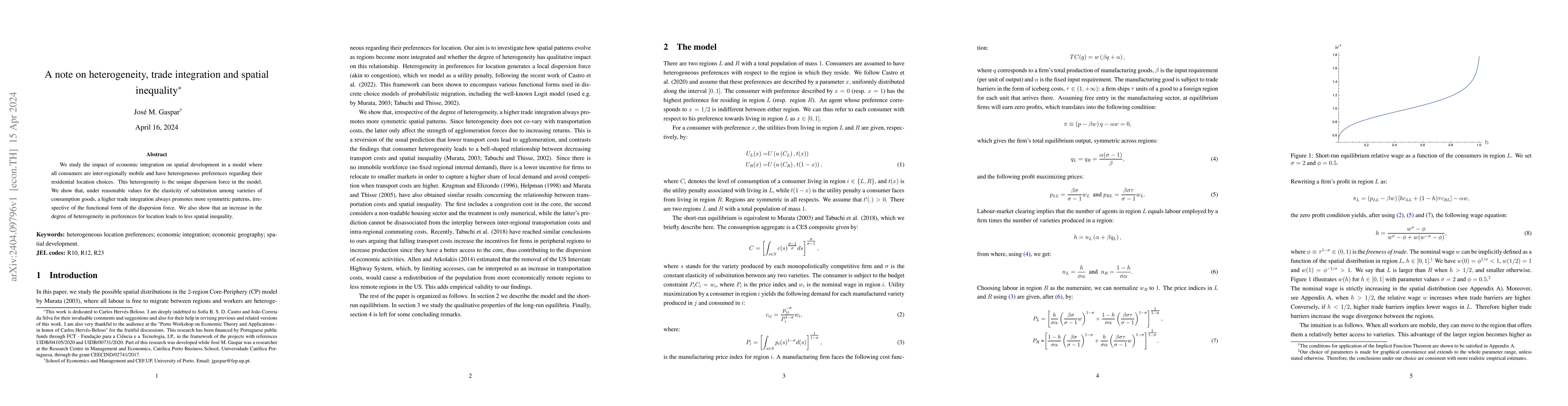 Thumbnail for A note on heterogeneity, trade integration and spatial inequality