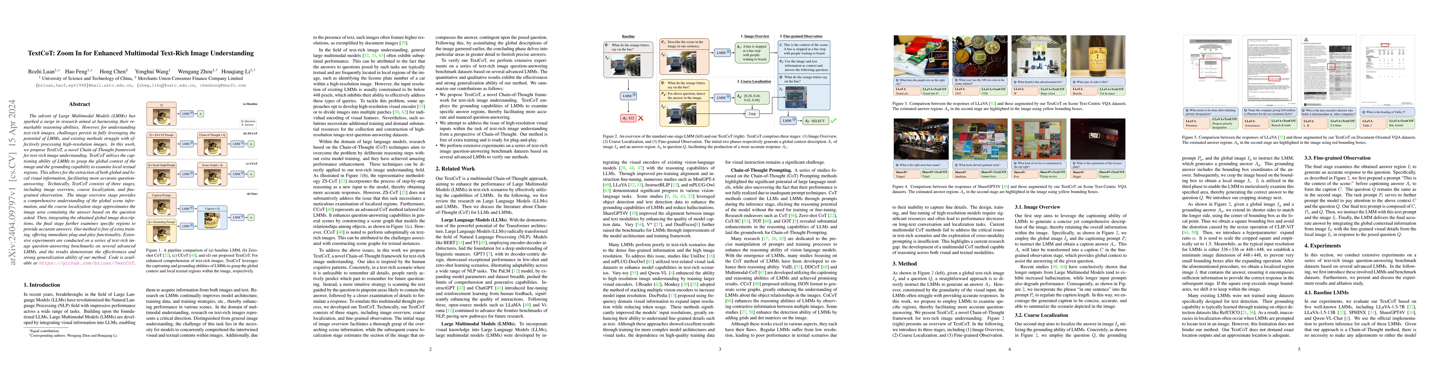 Thumbnail for TextCoT: Zoom In for Enhanced Multimodal Text-Rich Image Understanding