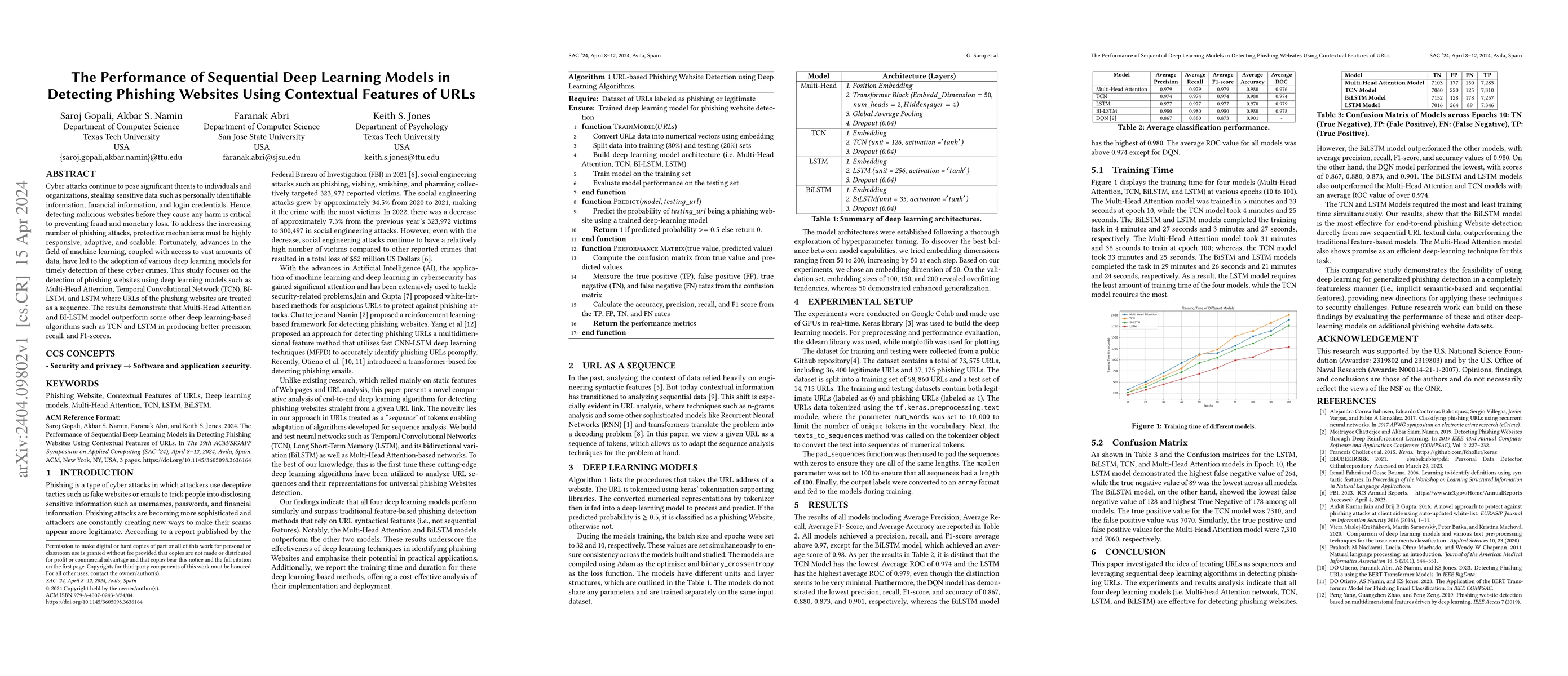 Thumbnail for The Performance of Sequential Deep Learning Models in Detecting Phishing
  Websites Using Contextual Features of URLs
