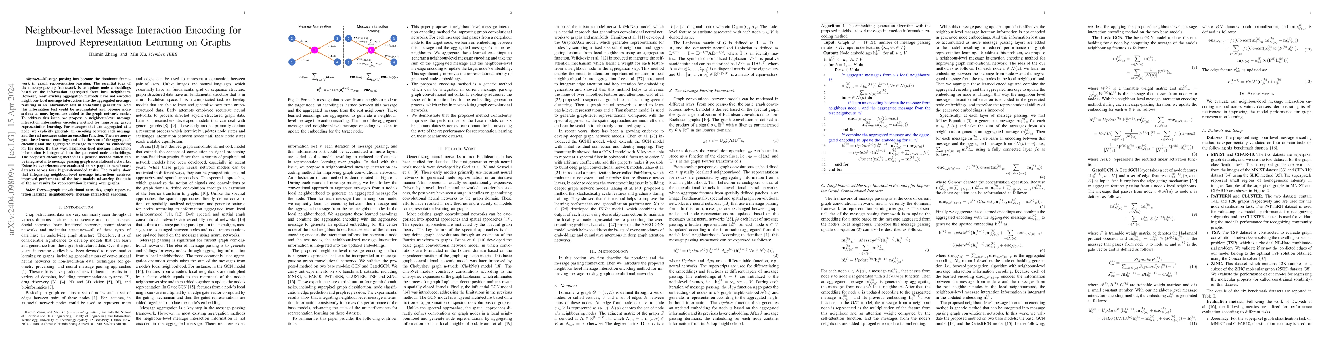 Thumbnail for Neighbour-level Message Interaction Encoding for Improved Representation
  Learning on Graphs