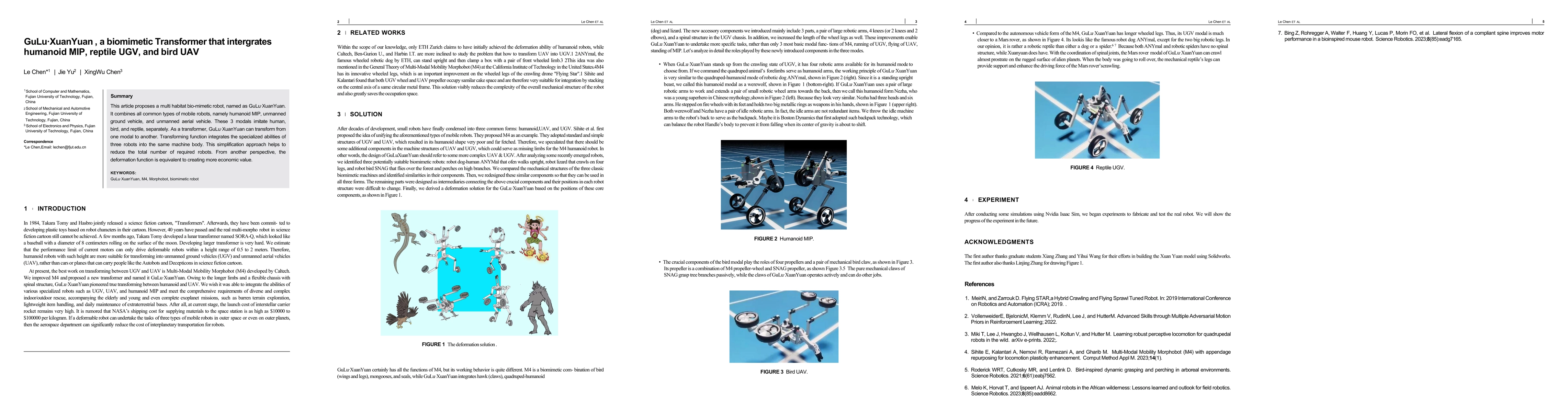 Thumbnail for GuLu XuanYuan , a biomimetic Transformer that intergrates humanoid MIP,
  reptile UGV, and bird UAV