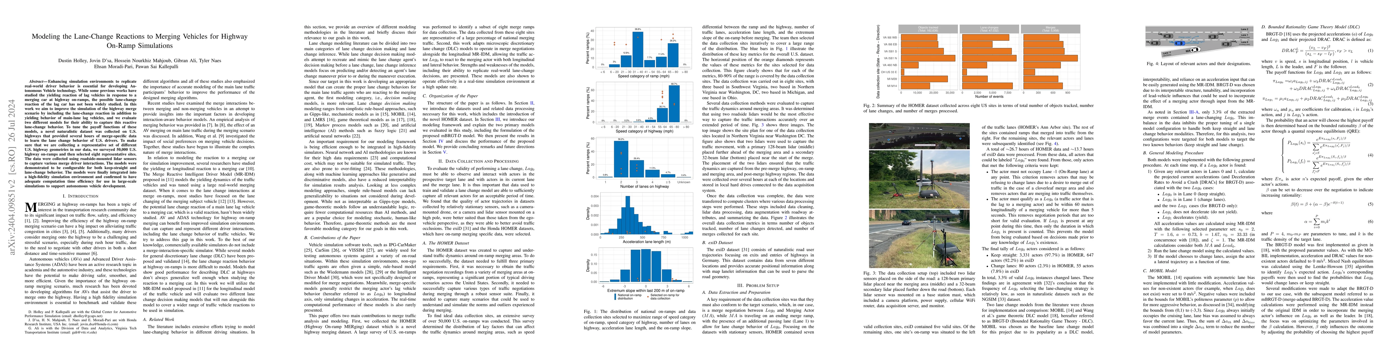 Thumbnail for Modeling the Lane-Change Reactions to Merging Vehicles for Highway
  On-Ramp Simulations