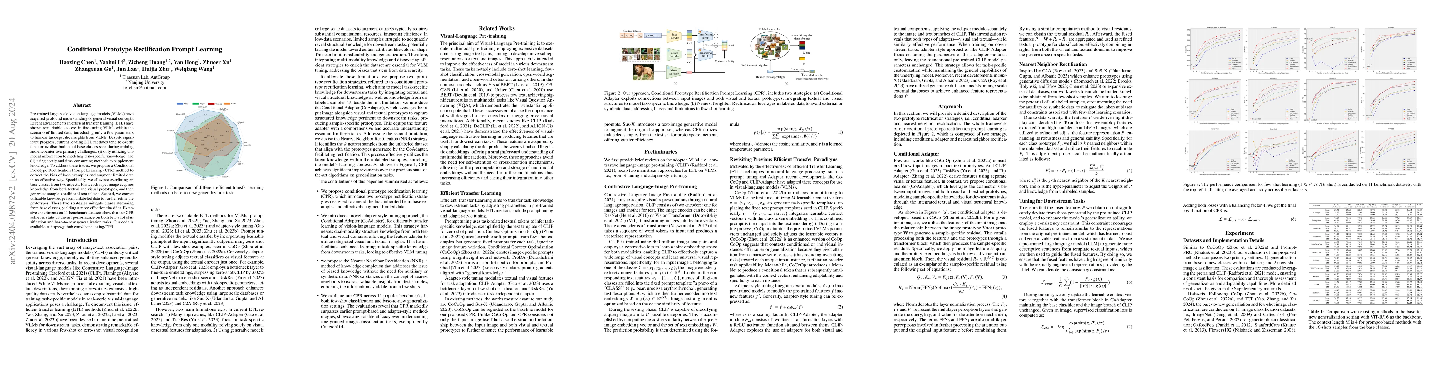 Thumbnail for Conditional Prototype Rectification Prompt Learning