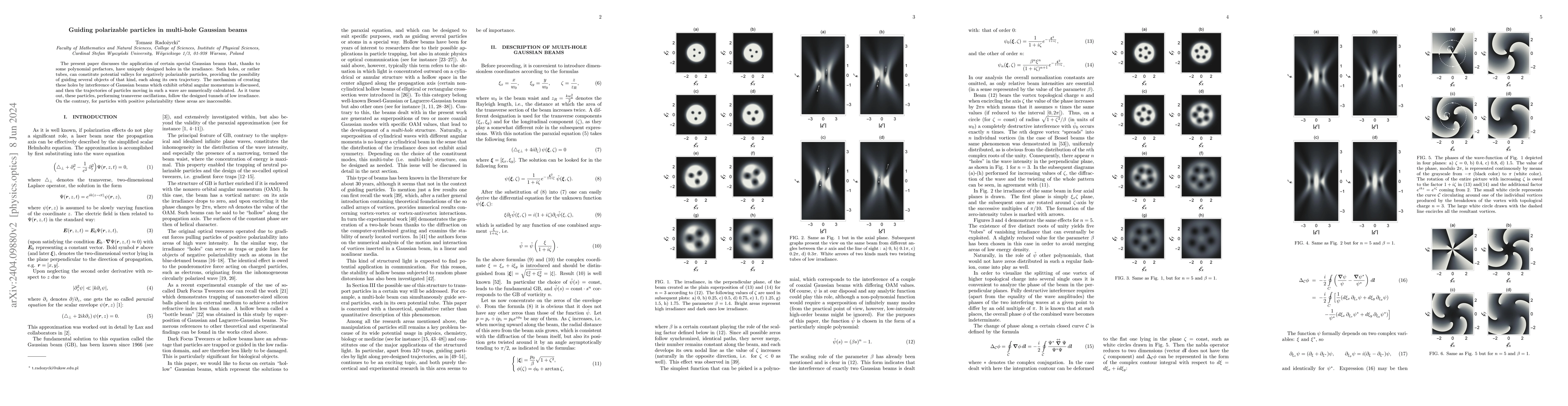 Thumbnail for Guiding polarizable particles in multi-hole Gaussian beams