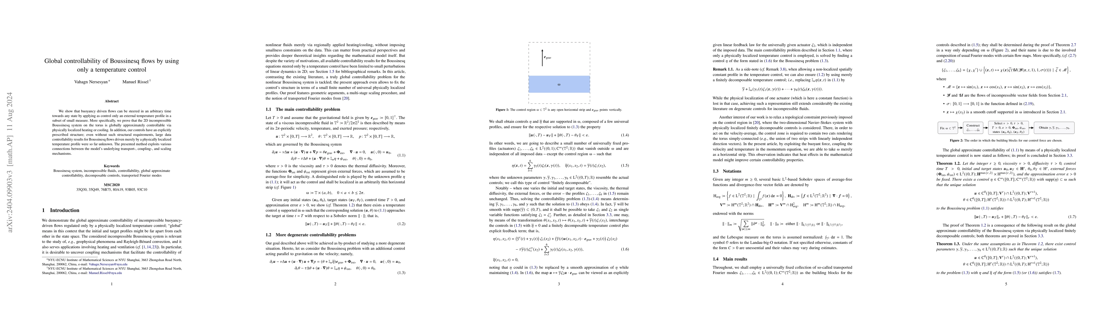 Thumbnail for Global controllability of Boussinesq flows by using only a temperature
  control