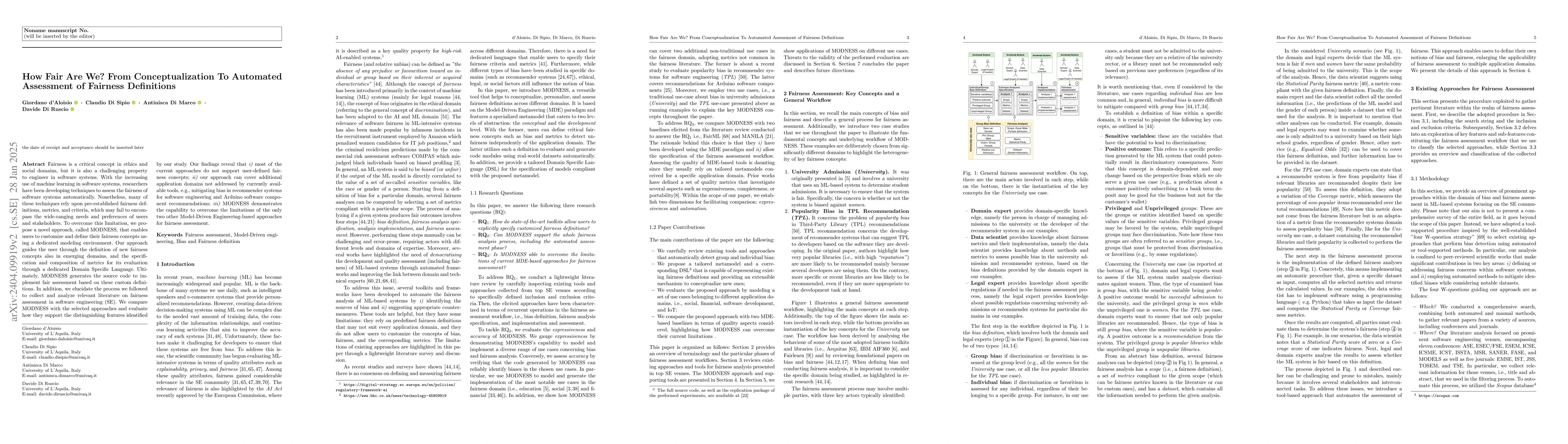 Thumbnail for How fair are we? From conceptualization to automated assessment of
  fairness definitions