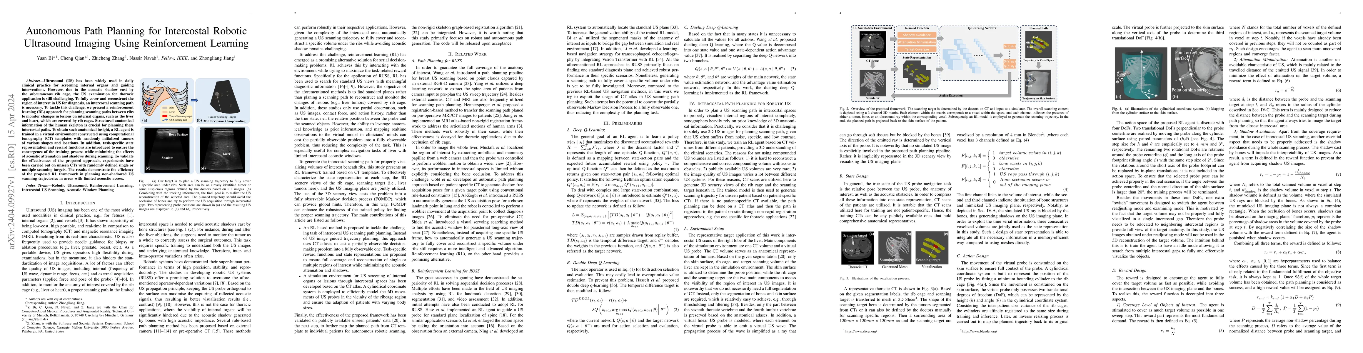 Thumbnail for Autonomous Path Planning for Intercostal Robotic Ultrasound Imaging
  Using Reinforcement Learning