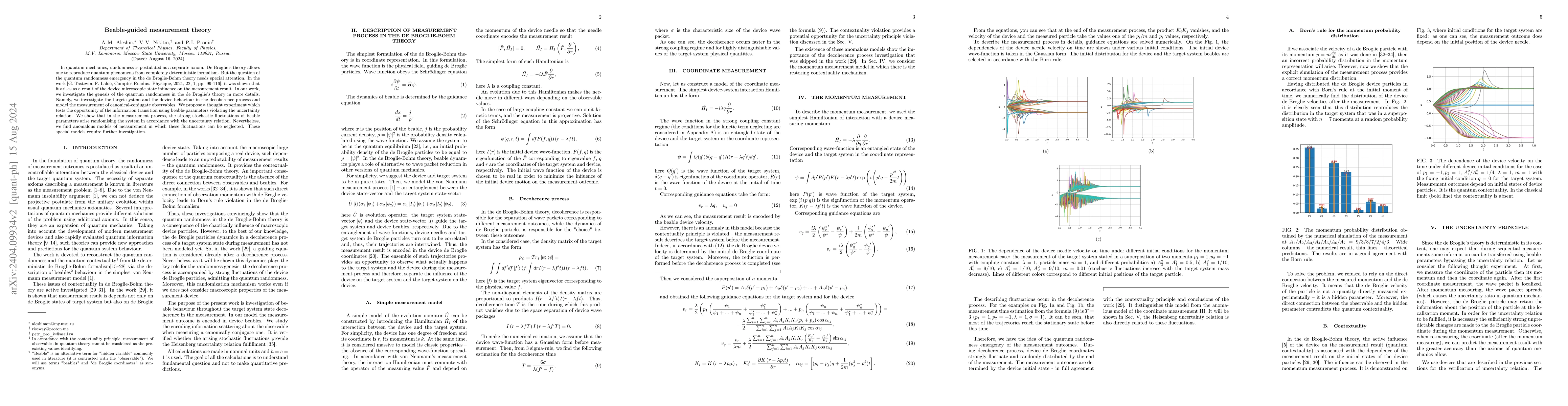 Thumbnail for Beable-guided measurement theory