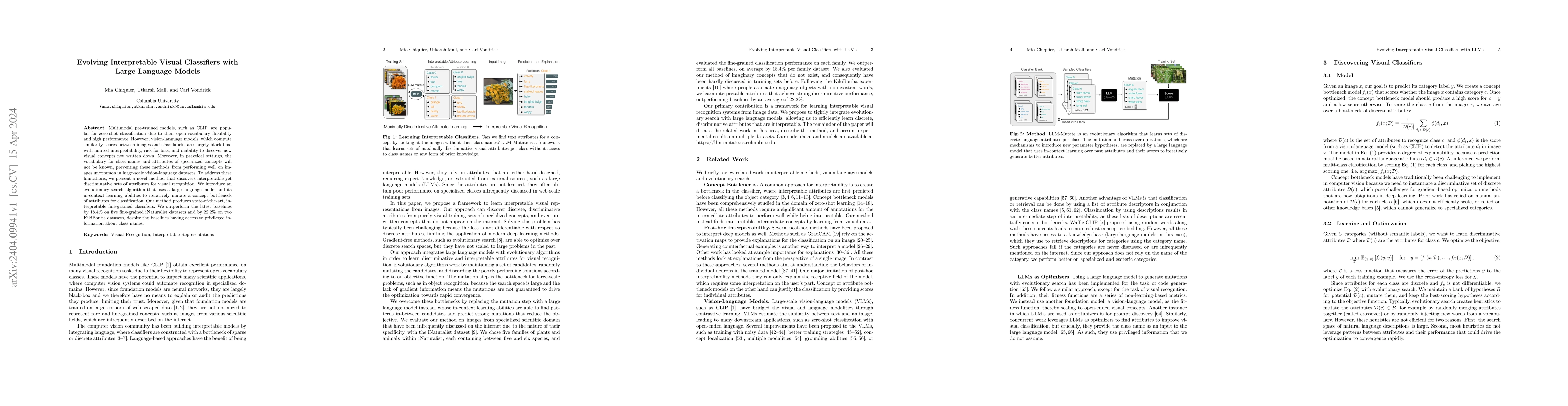 Thumbnail for Evolving Interpretable Visual Classifiers with Large Language Models