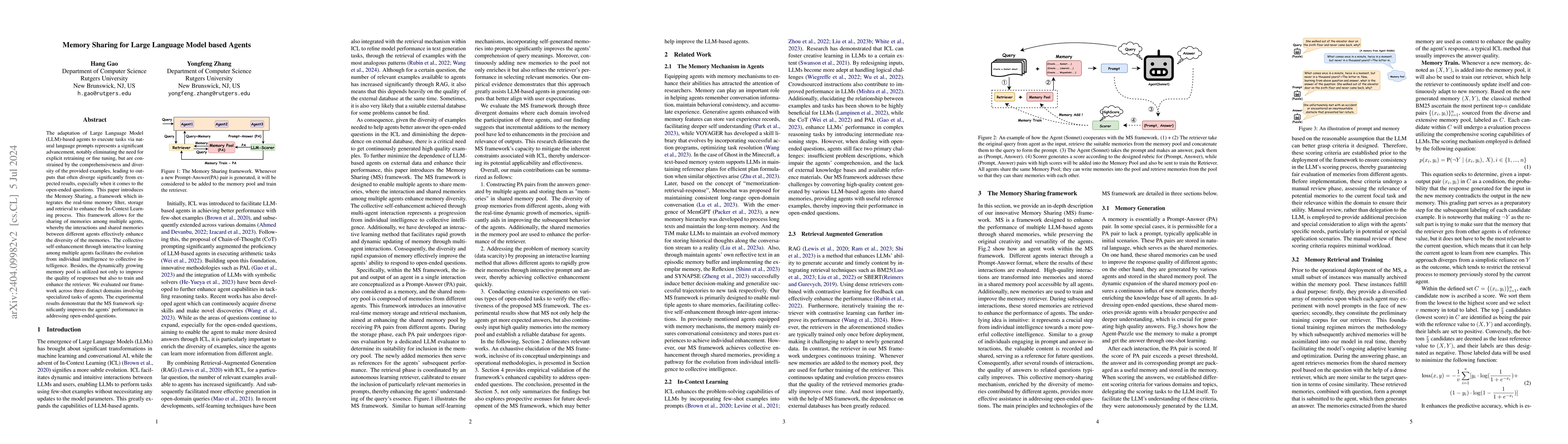 Thumbnail for Memory Sharing for Large Language Model based Agents