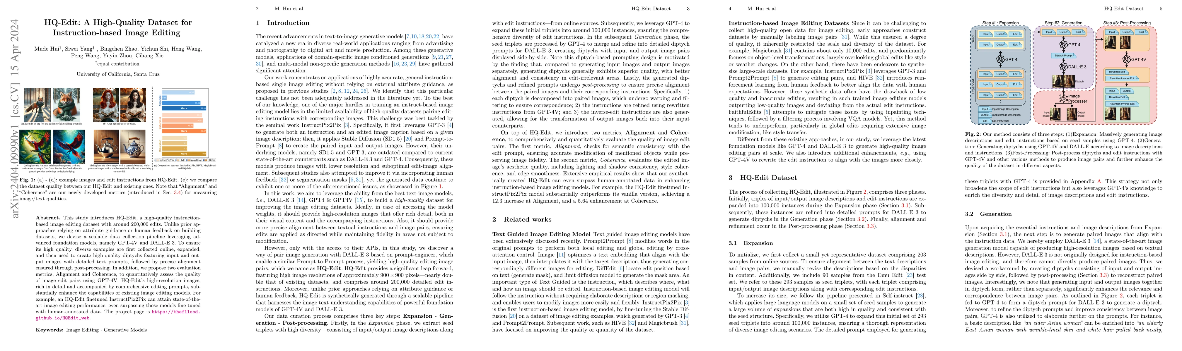 Thumbnail for HQ-Edit: A High-Quality Dataset for Instruction-based Image Editing