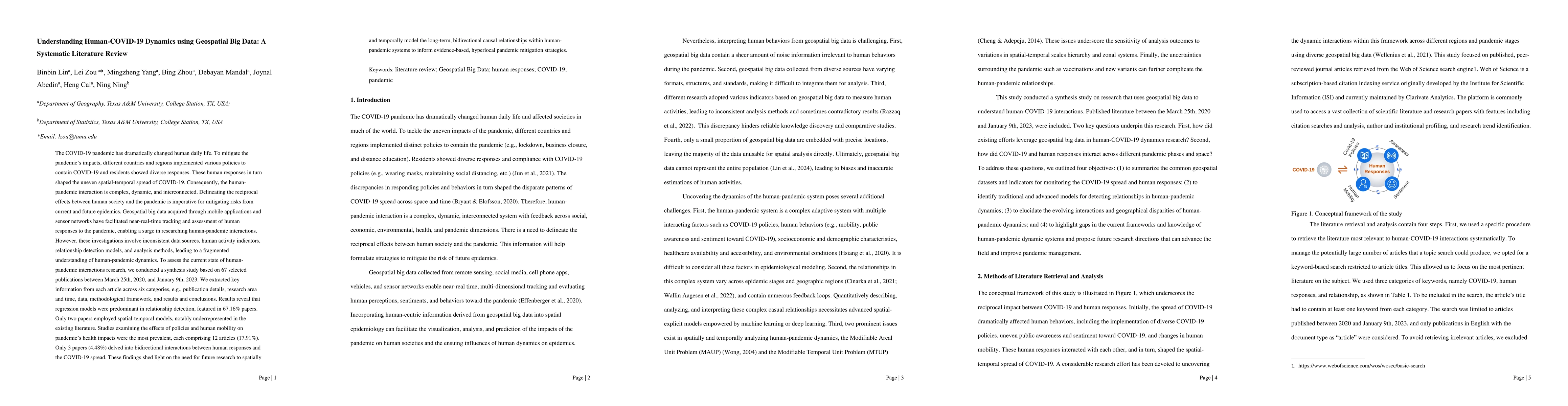Thumbnail for Understanding Human-COVID-19 Dynamics using Geospatial Big Data: A
  Systematic Literature Review