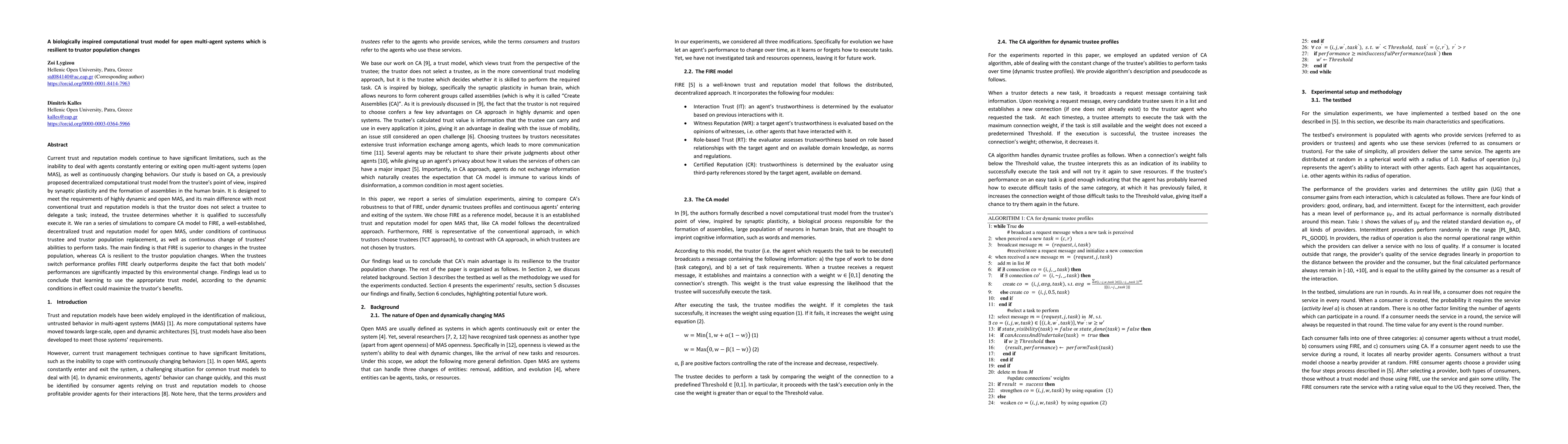 Thumbnail for A biologically inspired computational trust model for open multi-agent
  systems which is resilient to trustor population changes