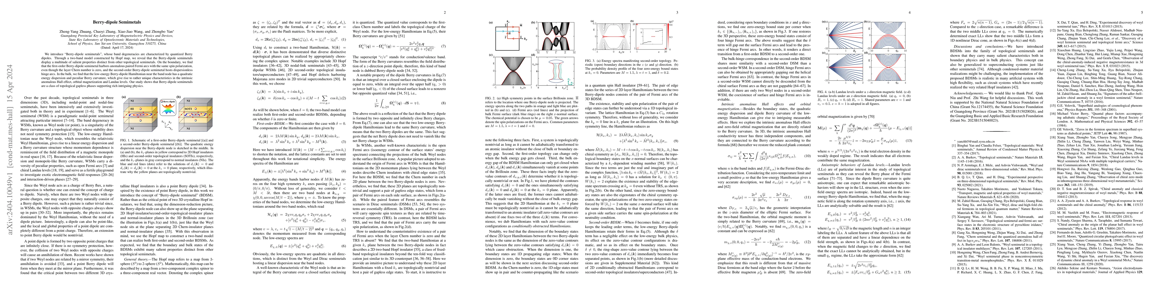 Thumbnail for Berry-dipole Semimetals