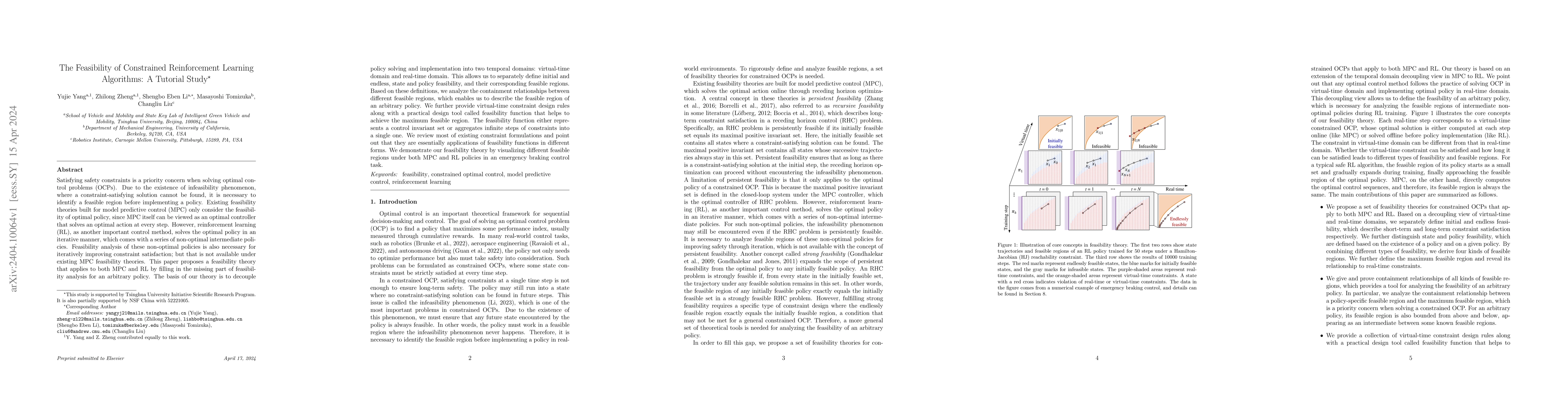 Thumbnail for The Feasibility of Constrained Reinforcement Learning Algorithms: A
  Tutorial Study