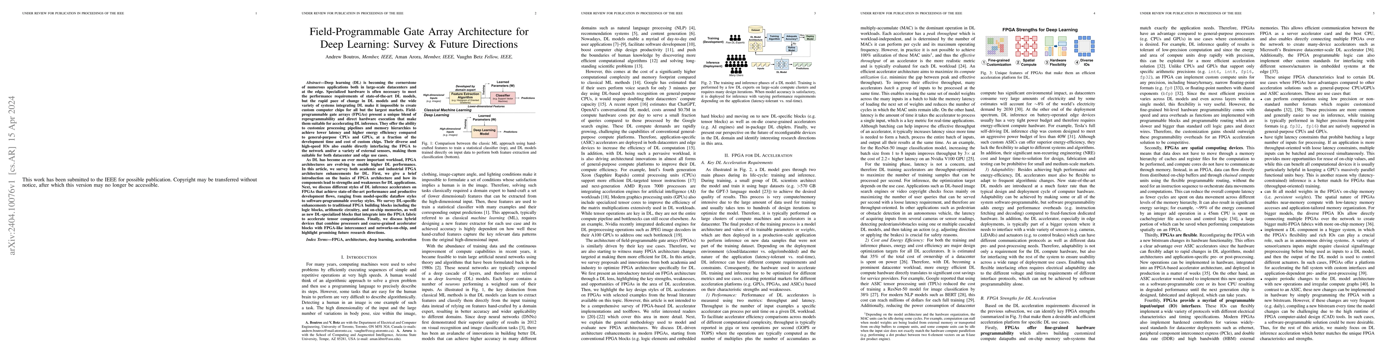 Thumbnail for Field-Programmable Gate Array Architecture for Deep Learning: Survey &
  Future Directions