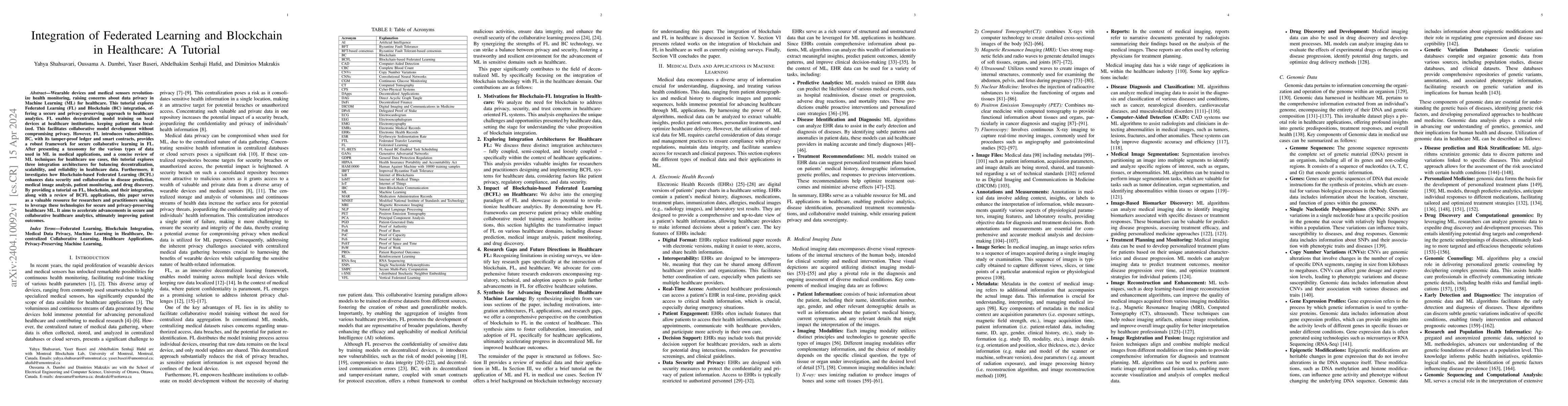 Thumbnail for Integration of Federated Learning and Blockchain in Healthcare: A
  Tutorial