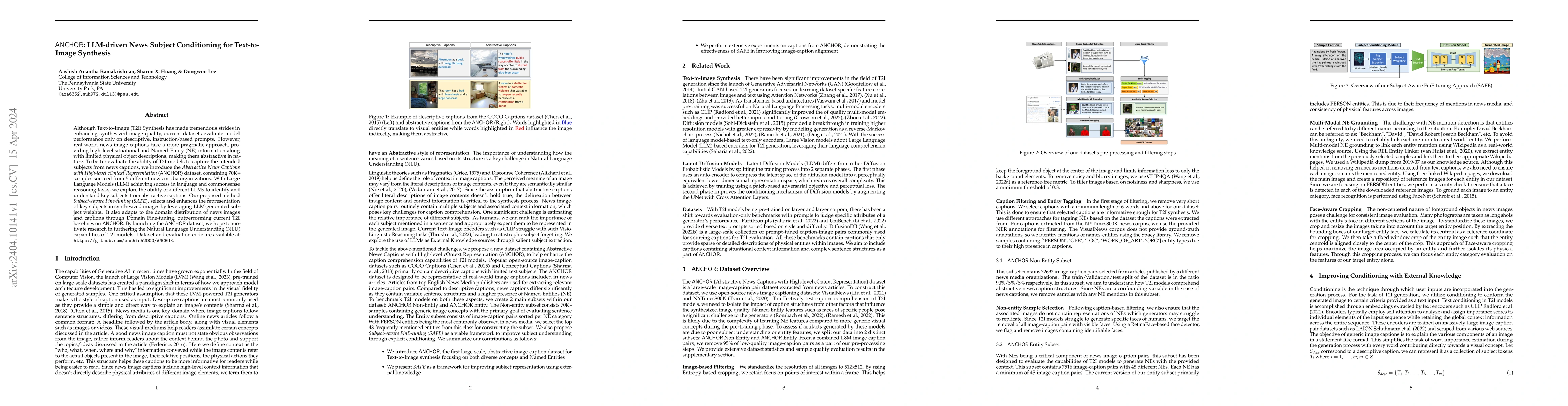 Thumbnail for ANCHOR: LLM-driven News Subject Conditioning for Text-to-Image Synthesis
