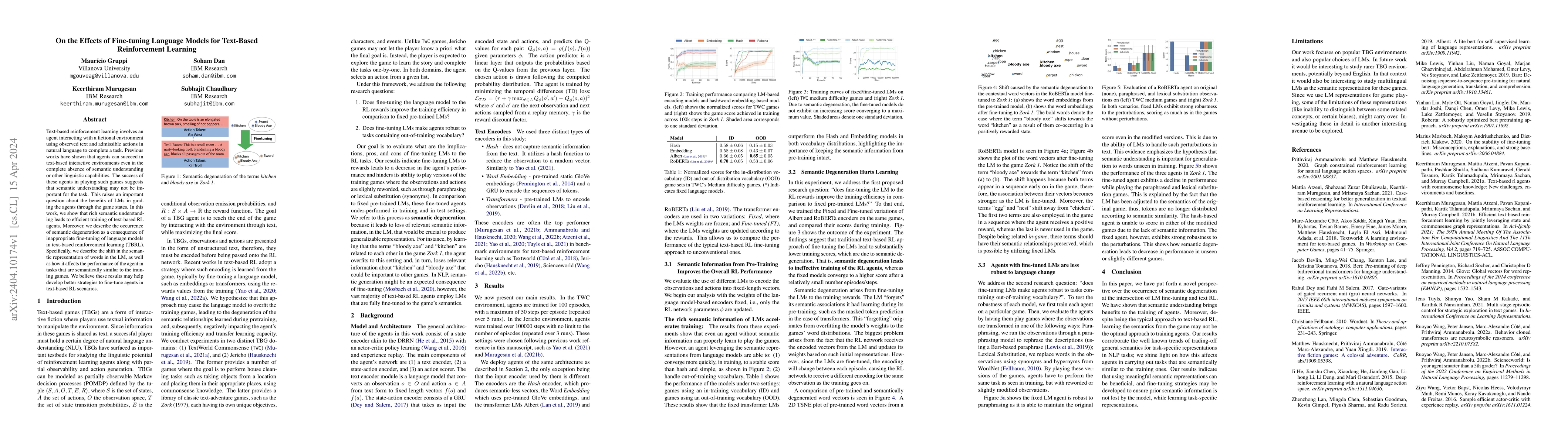 Thumbnail for On the Effects of Fine-tuning Language Models for Text-Based
  Reinforcement Learning