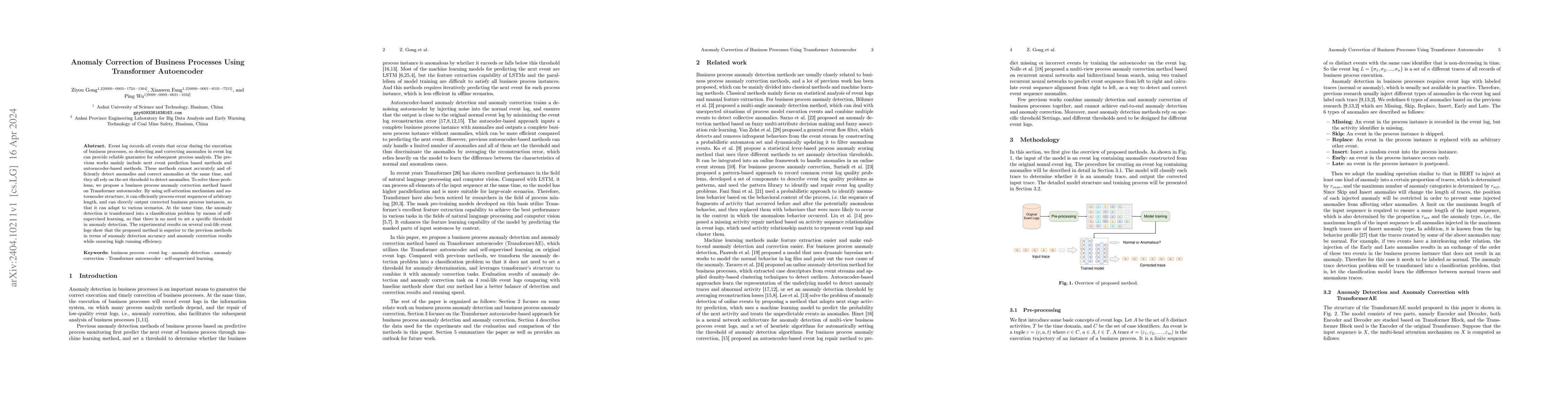 Thumbnail for Anomaly Correction of Business Processes Using Transformer Autoencoder