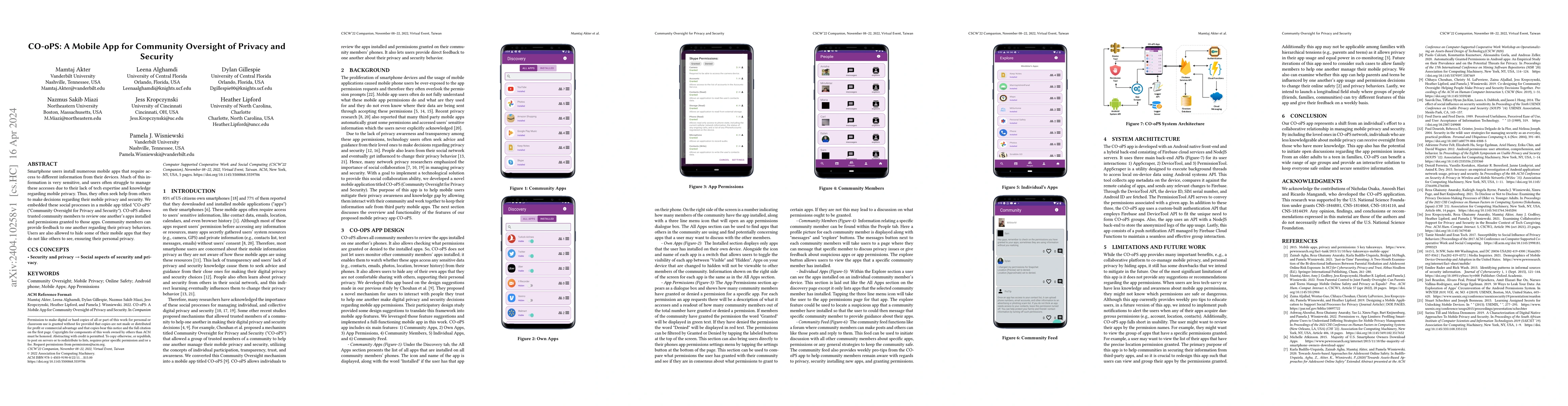Thumbnail for CO-oPS: A Mobile App for Community Oversight of Privacy and Security