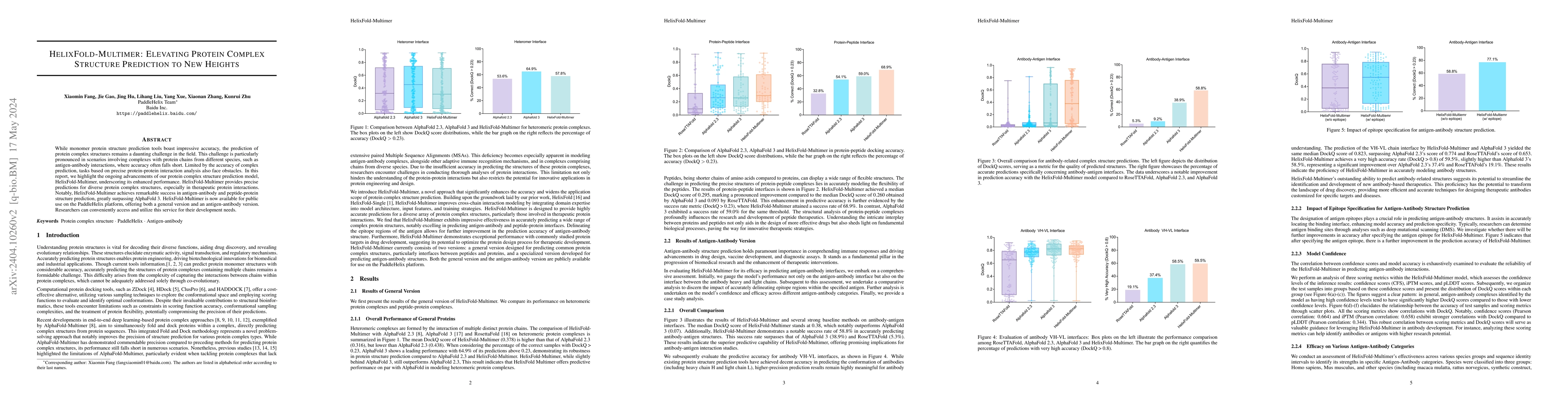 Thumbnail for HelixFold-Multimer: Elevating Protein Complex Structure Prediction to
  New Heights