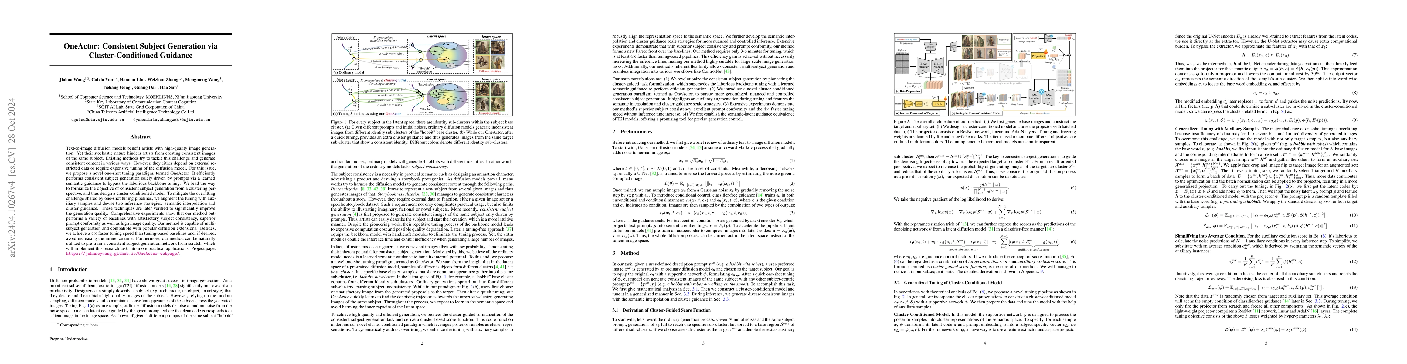 Thumbnail for OneActor: Consistent Character Generation via Cluster-Conditioned
  Guidance