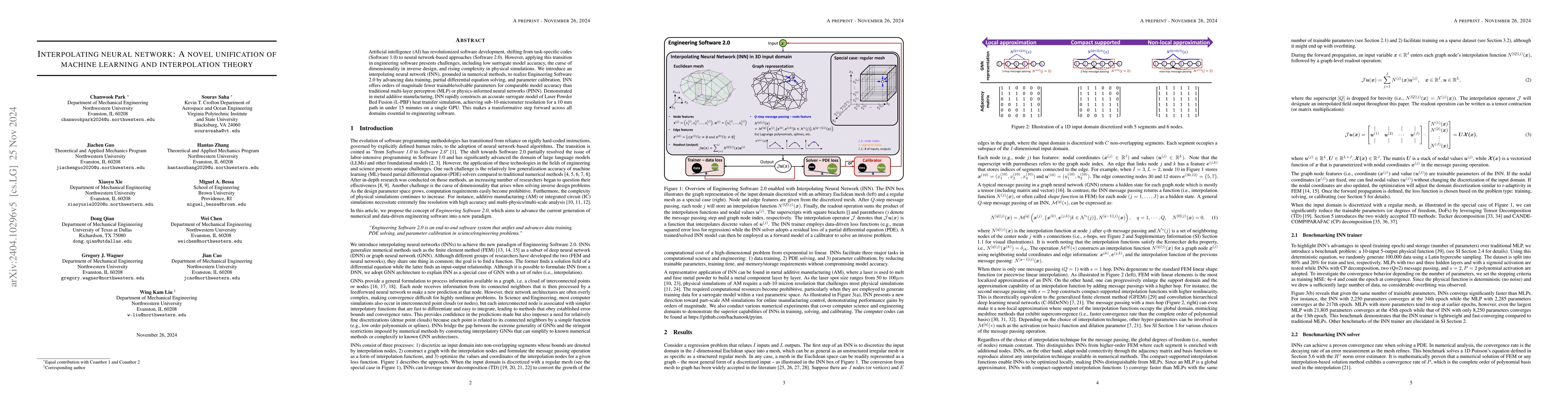 Thumbnail for Engineering software 2.0 by interpolating neural networks: unifying
  training, solving, and calibration