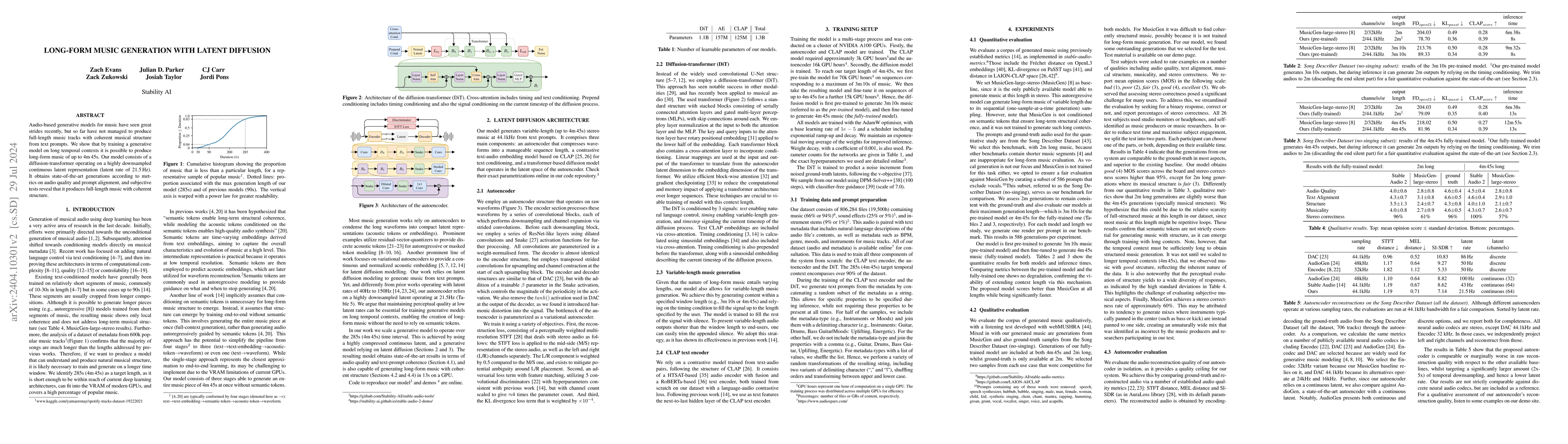 Thumbnail for Long-form music generation with latent diffusion