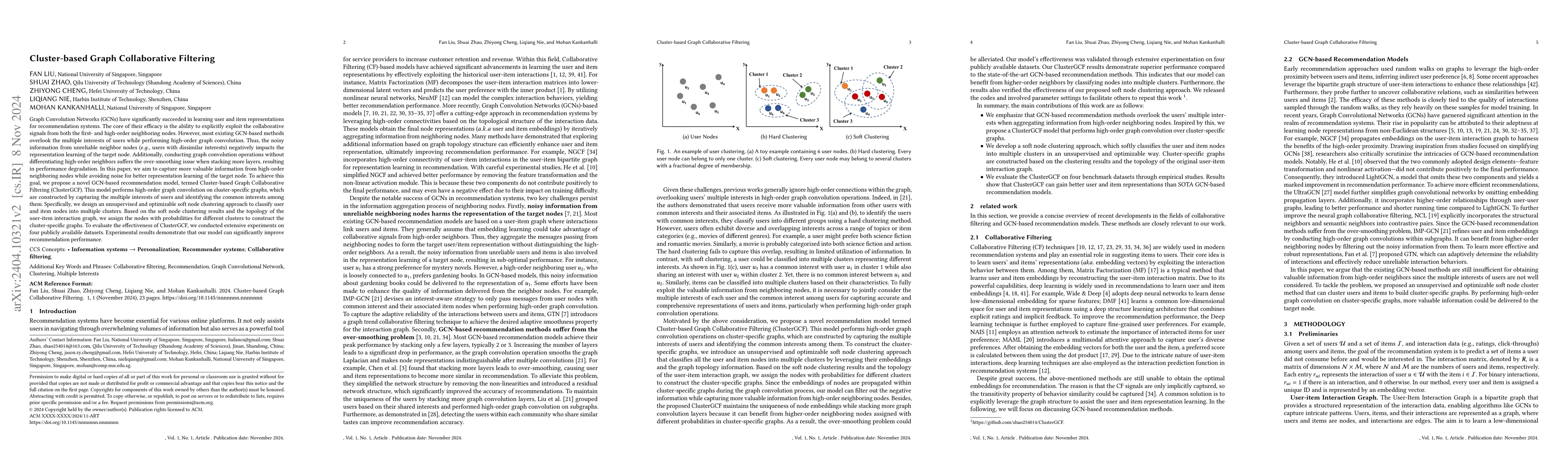 Thumbnail for Cluster-based Graph Collaborative Filtering