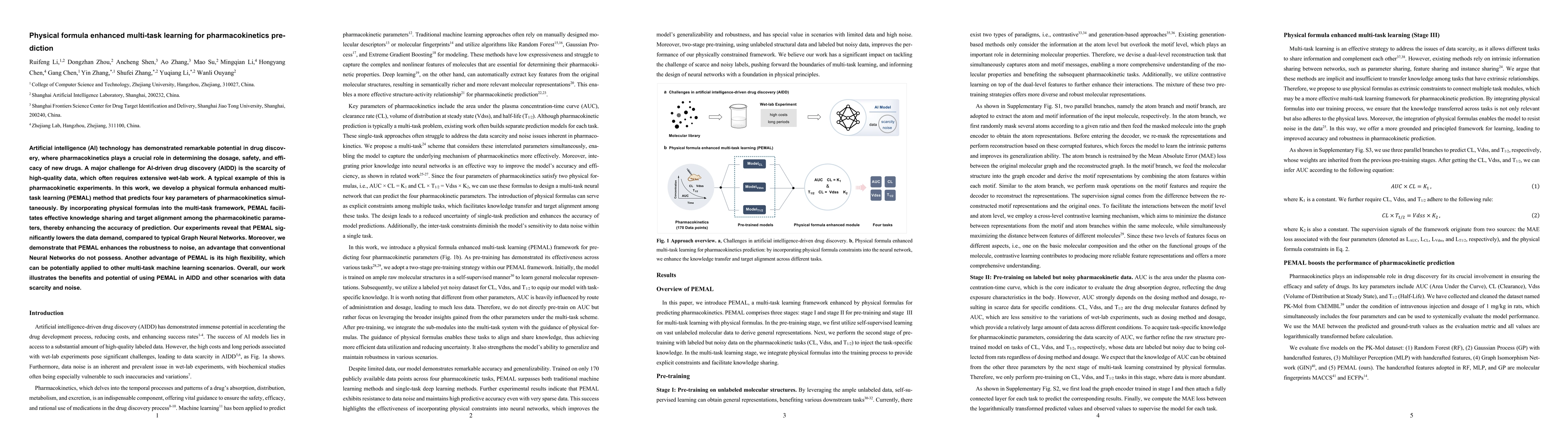 Thumbnail for Physical formula enhanced multi-task learning for pharmacokinetics
  prediction