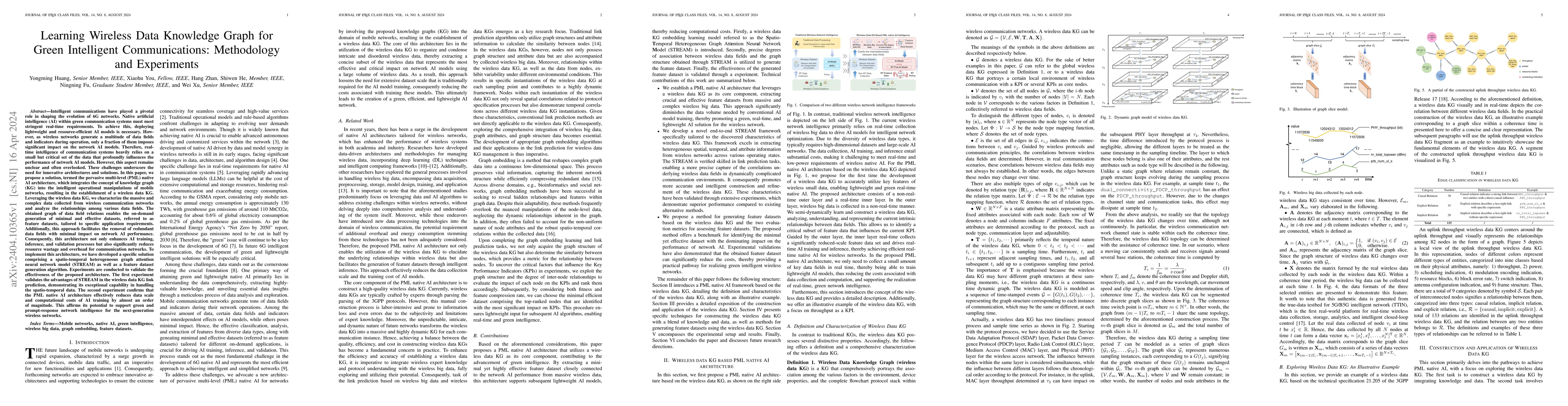 Thumbnail for Learning Wireless Data Knowledge Graph for Green Intelligent
  Communications: Methodology and Experiments