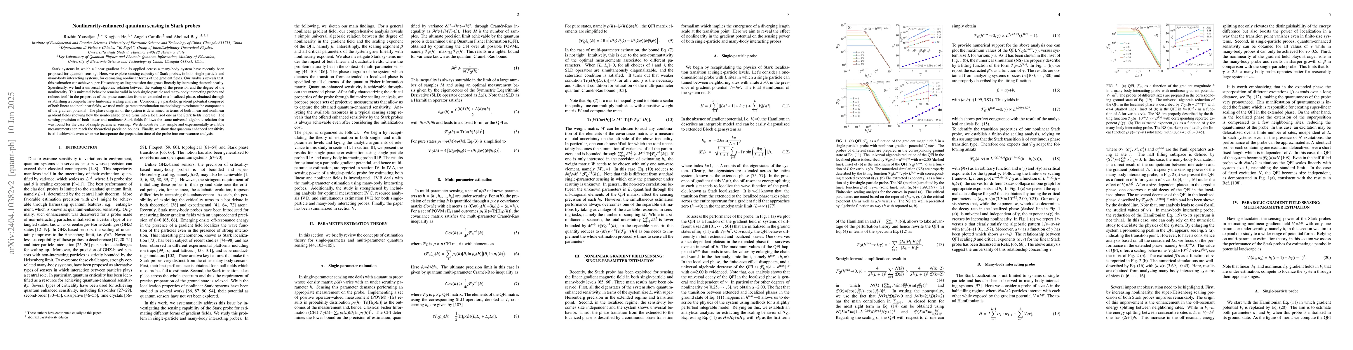 Thumbnail for Nonlinearity-enhanced quantum sensing in Stark probes