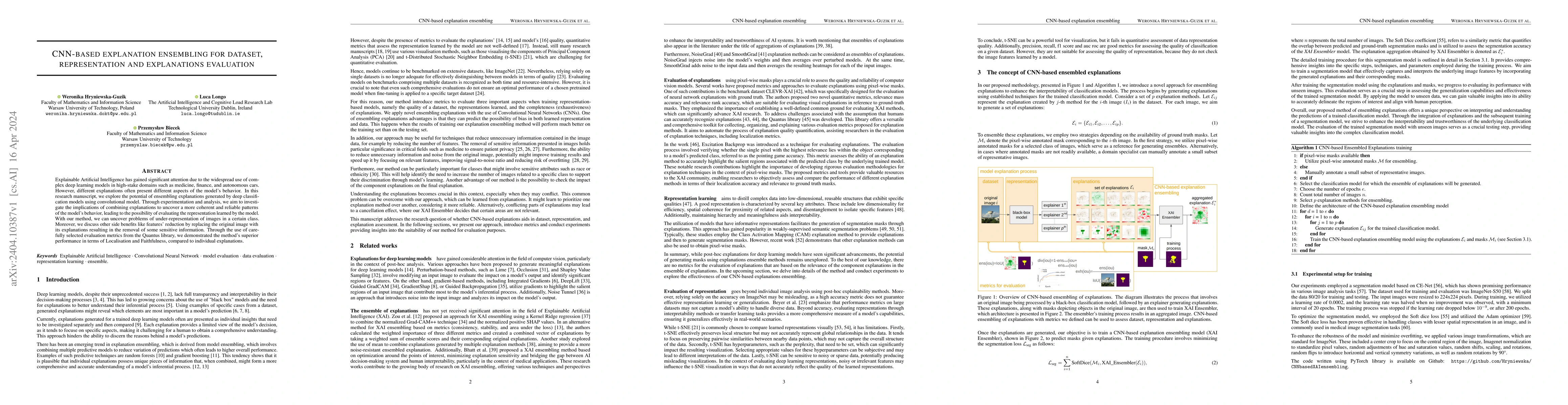 Thumbnail for CNN-based explanation ensembling for dataset, representation and
  explanations evaluation
