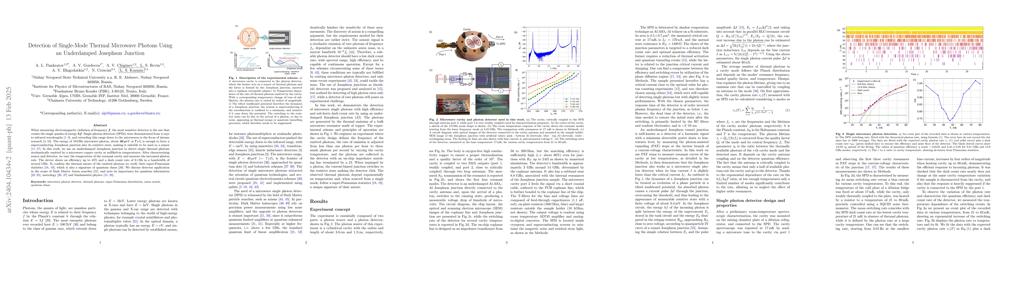 Thumbnail for Observation of thermal microwave photons with a Josephson junction
  detector