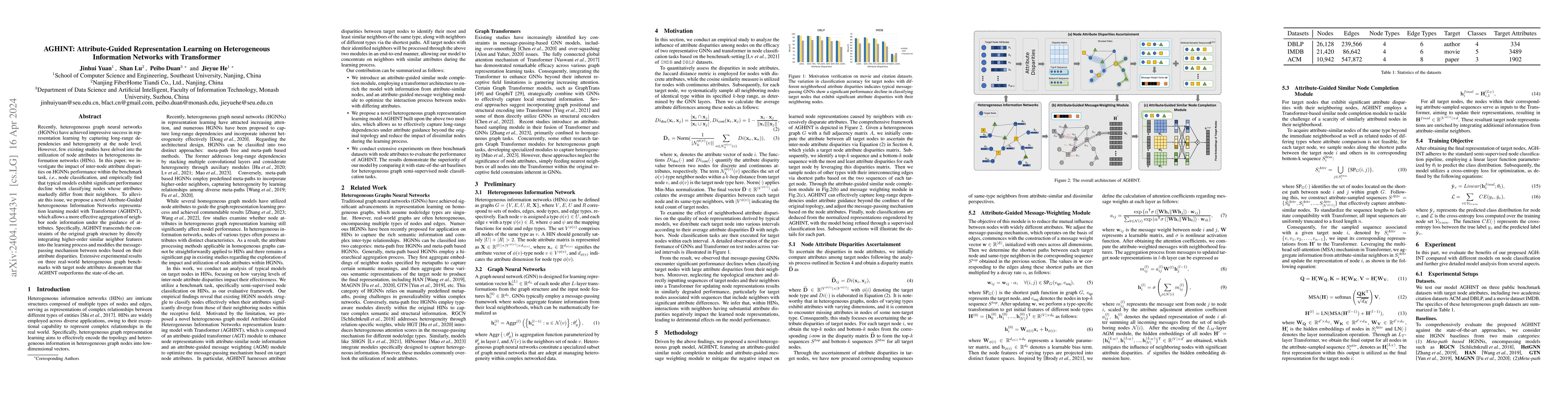 Thumbnail for AGHINT: Attribute-Guided Representation Learning on Heterogeneous
  Information Networks with Transformer