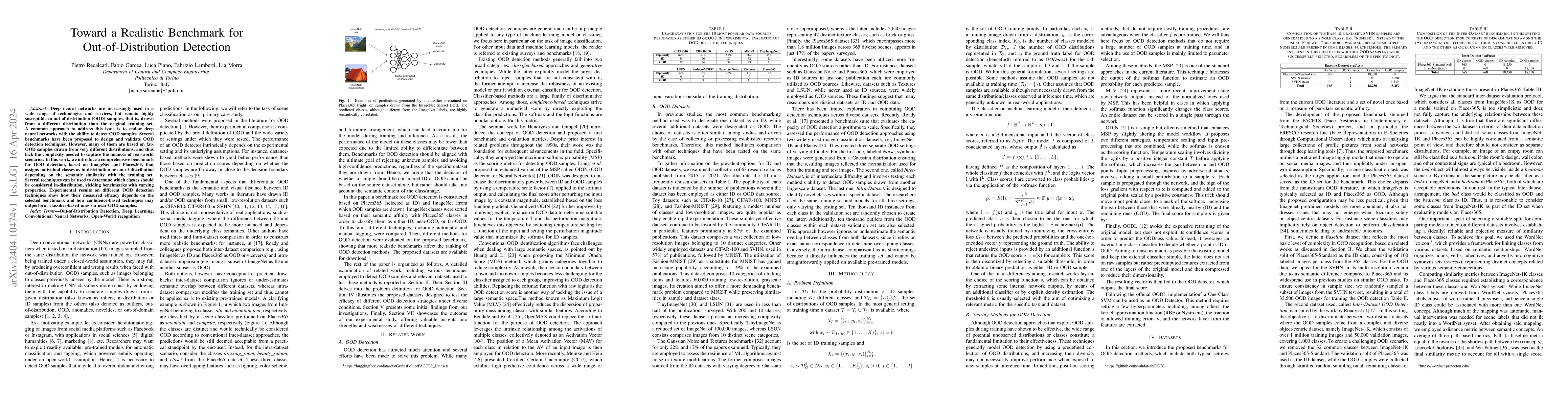 Thumbnail for Toward a Realistic Benchmark for Out-of-Distribution Detection