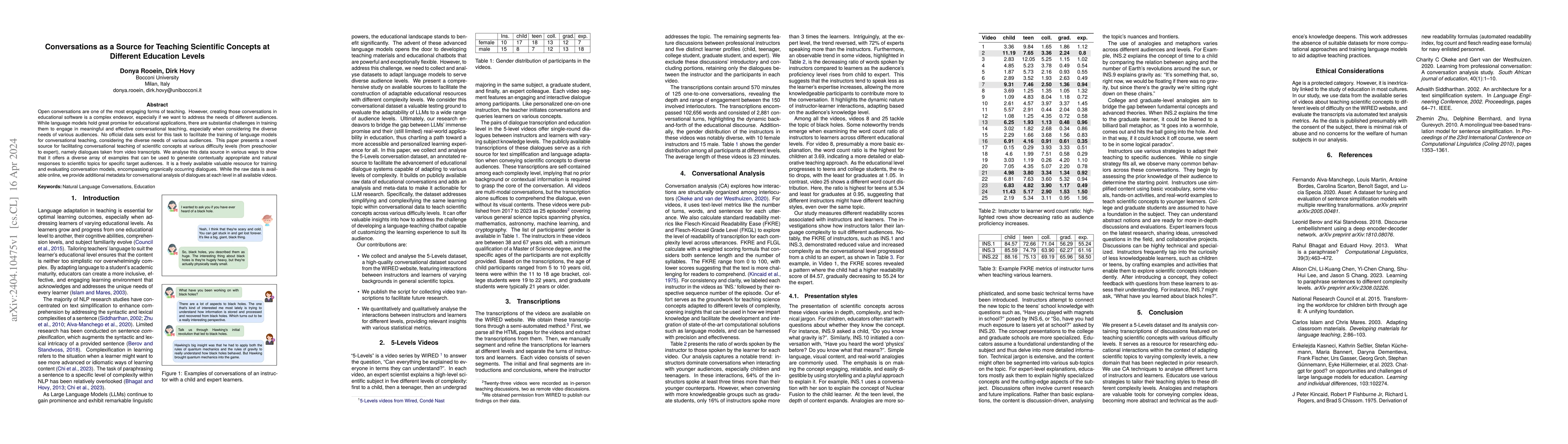 Thumbnail for Conversations as a Source for Teaching Scientific Concepts at Different
  Education Levels