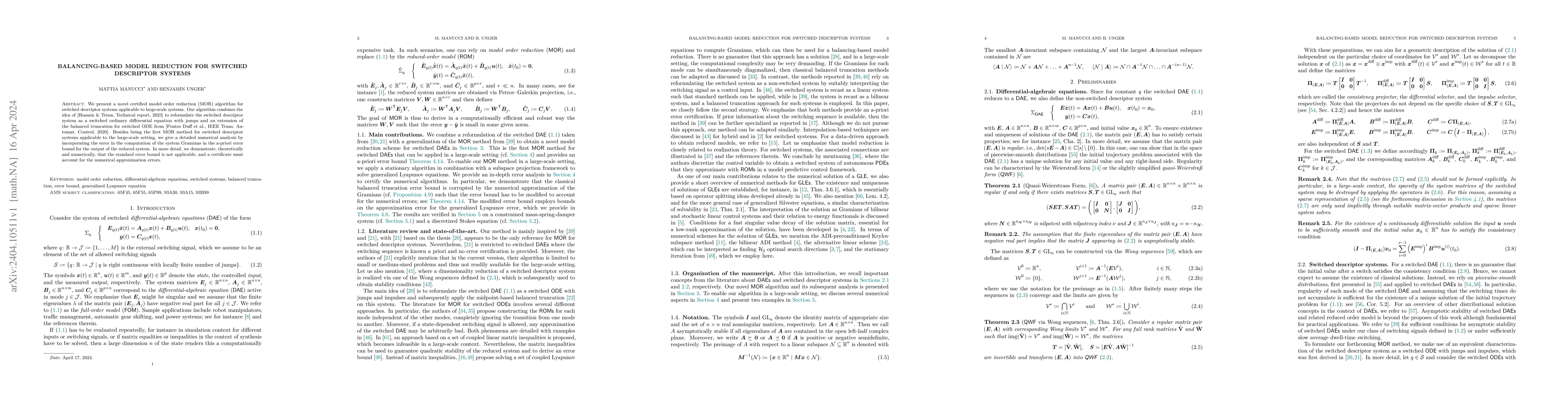 Thumbnail for Balancing-based model reduction for switched descriptor systems