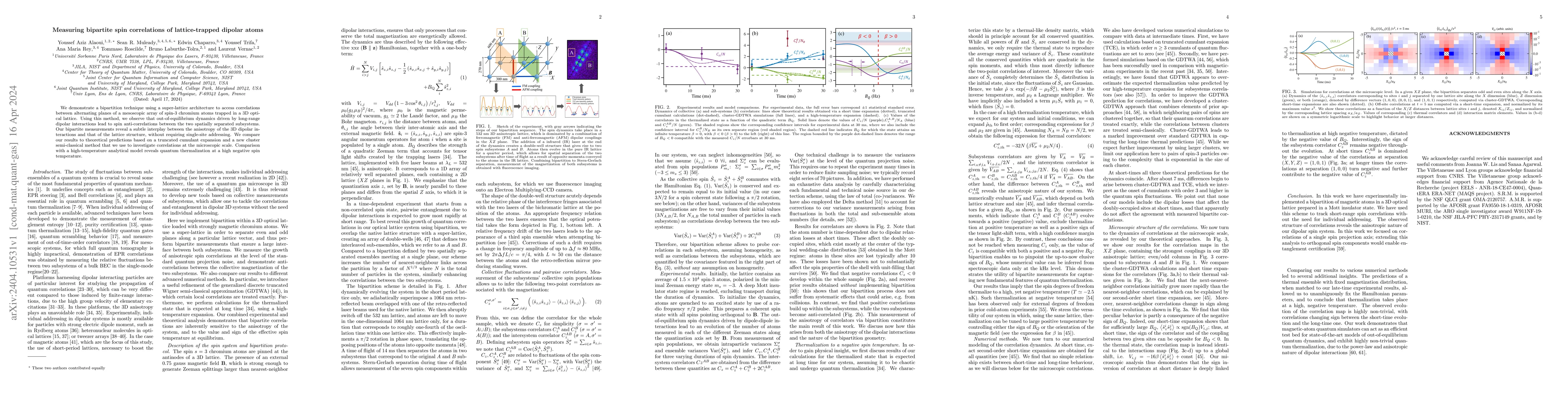 Thumbnail for Measuring bipartite spin correlations of lattice-trapped dipolar atoms