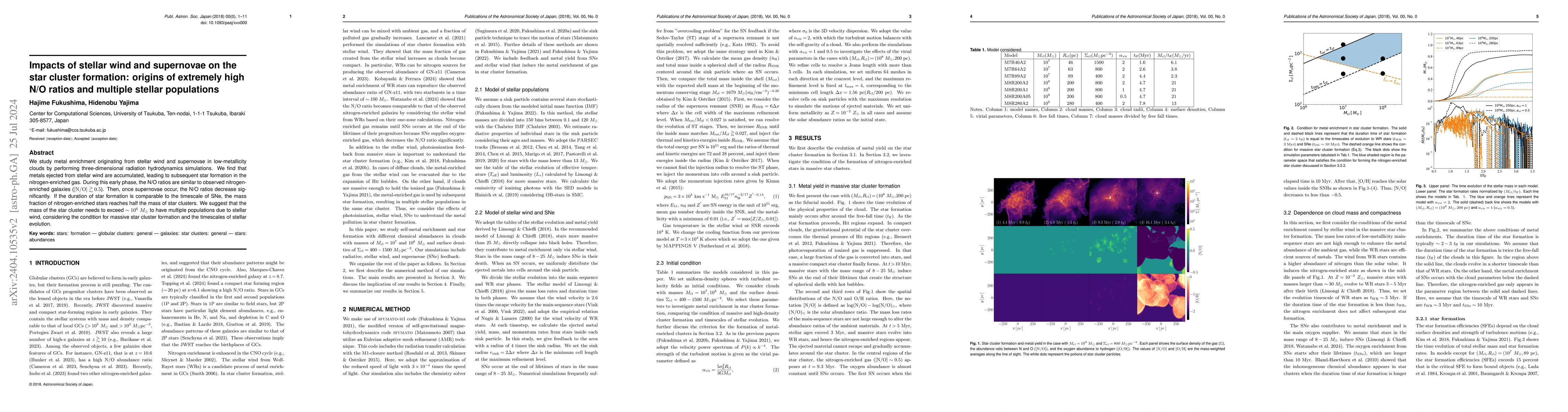 Thumbnail for Impacts of stellar wind and supernovae on the star cluster formation:
  origins of extremely high N/O ratios and multiple stellar populations