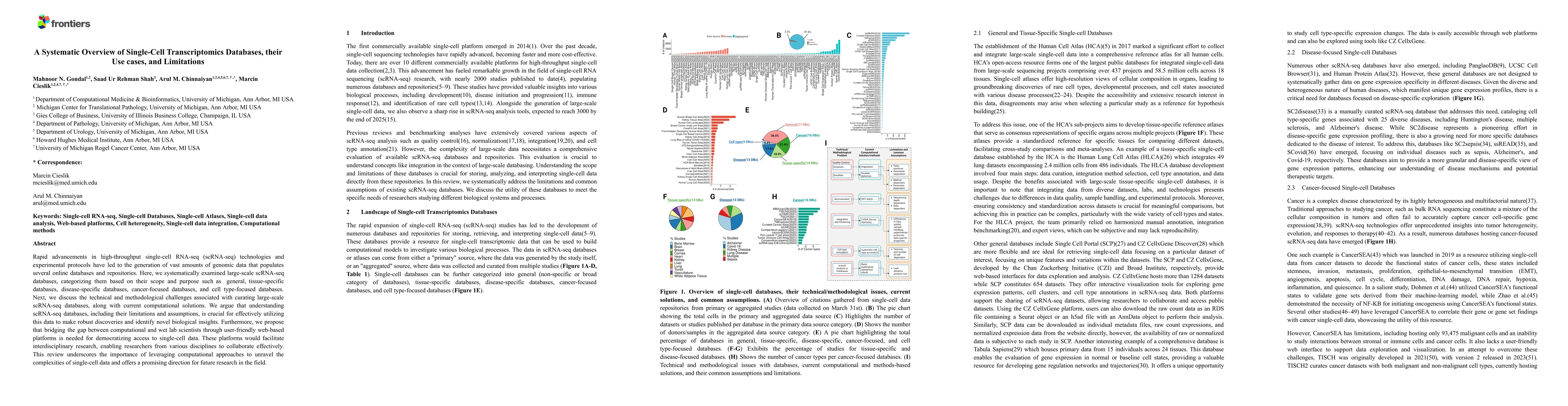 Thumbnail for A Systematic Overview of Single-Cell Transcriptomics Databases, their
  Use cases, and Limitations