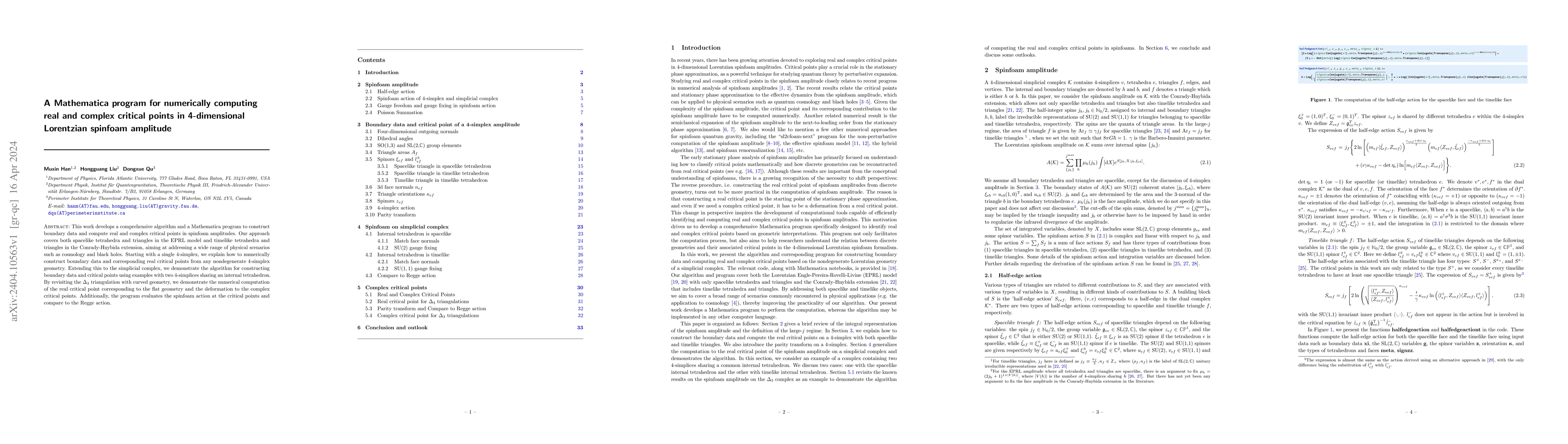 Thumbnail for A Mathematica program for numerically computing real and complex
  critical points in 4-dimensional Lorentzian spinfoam amplitude