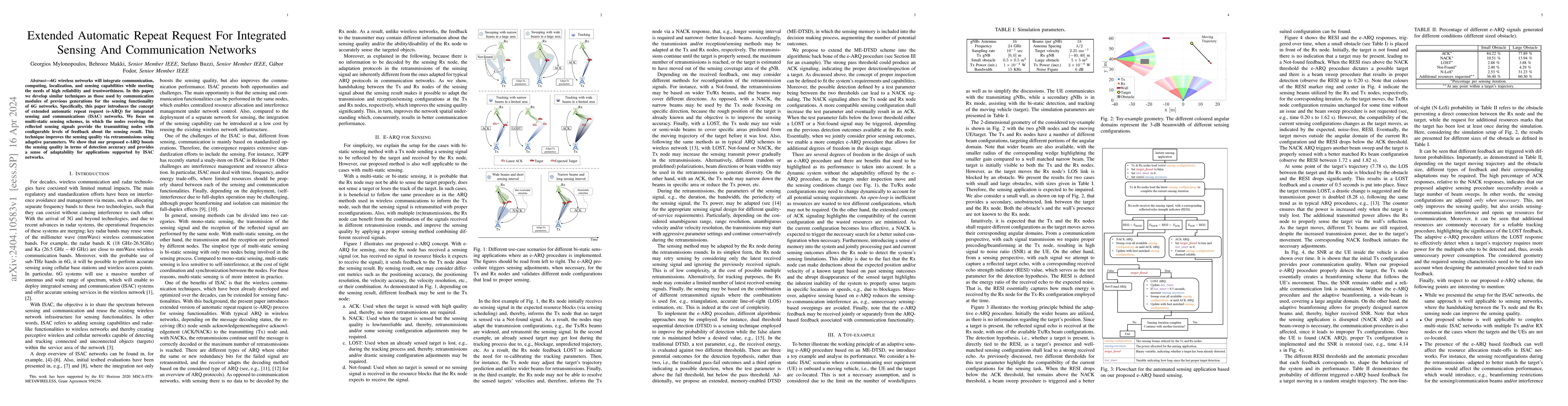 Thumbnail for Extended Automatic Repeat Request For Integrated Sensing And
  Communication Networks