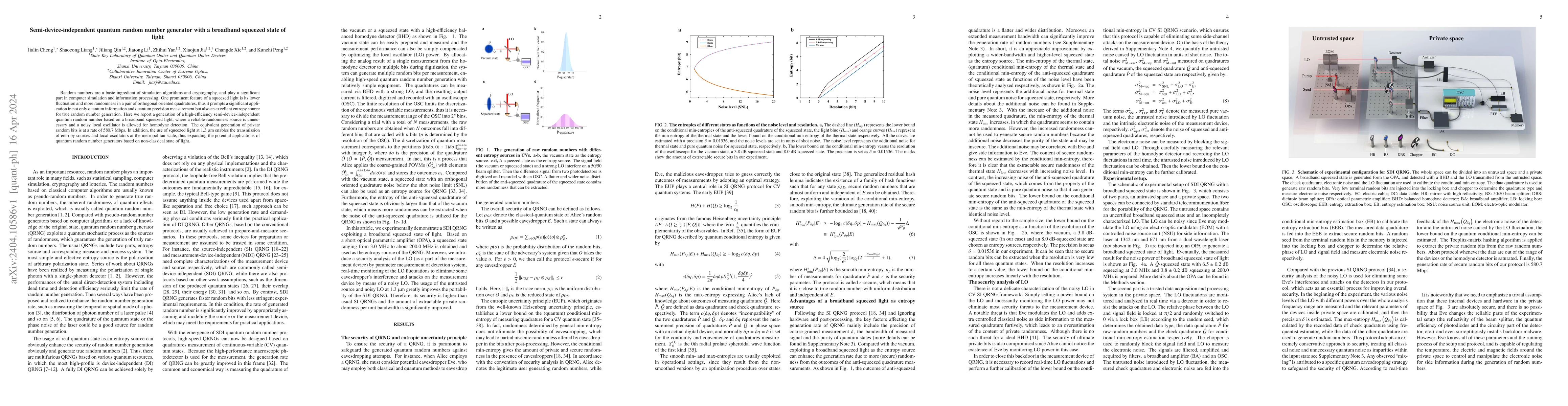 Thumbnail for Semi-device-independent quantum random number generator with a broadband
  squeezed state of light