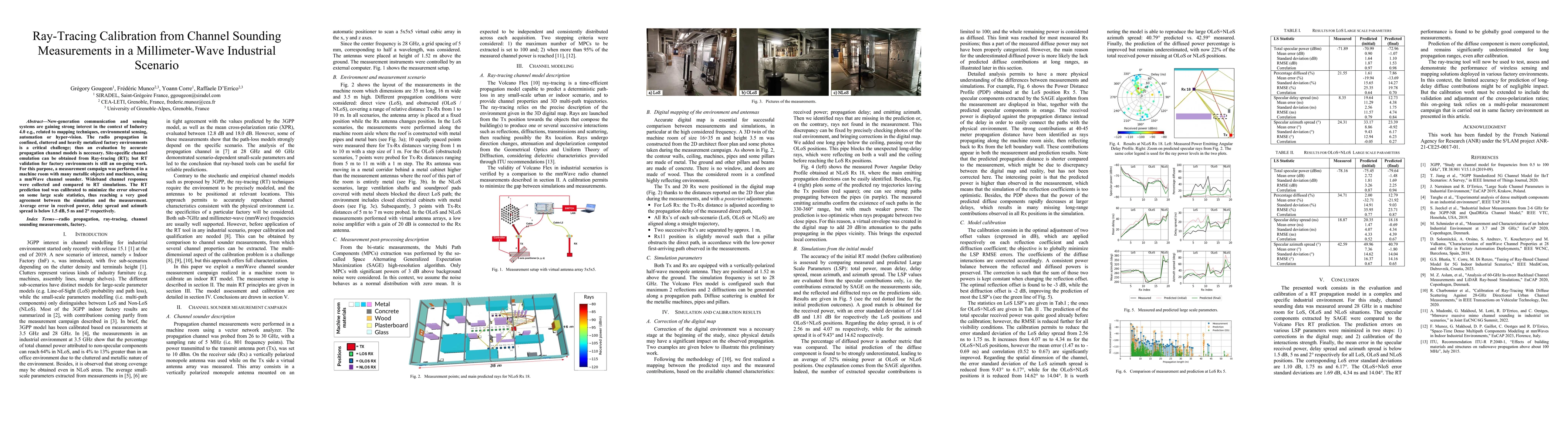 Thumbnail for Ray-Tracing Calibration from Channel Sounding Measurements in a
  Millimeter-Wave Industrial Scenario