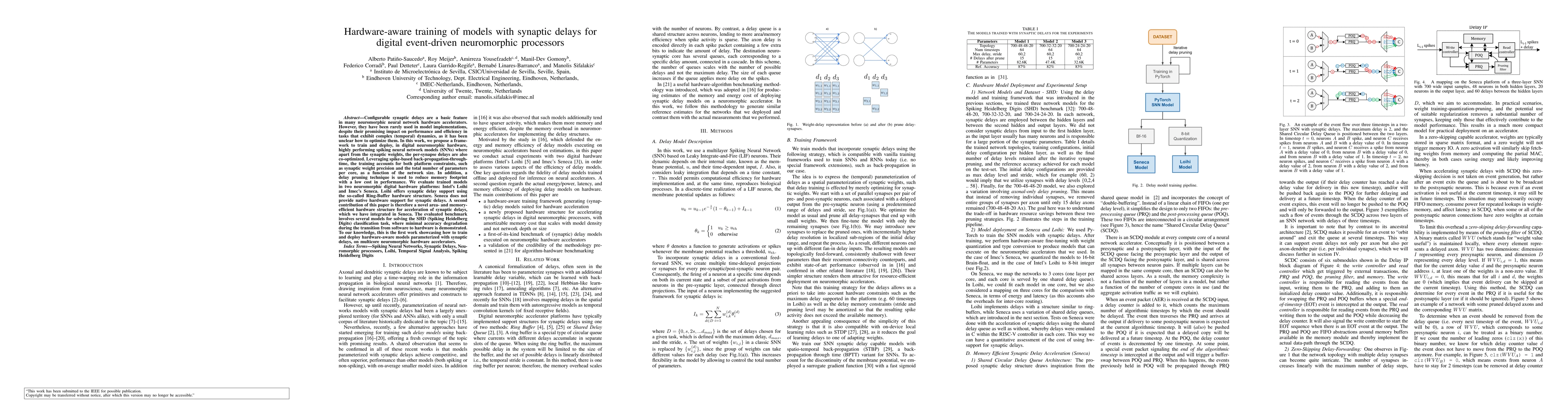 Thumbnail for Hardware-aware training of models with synaptic delays for digital
  event-driven neuromorphic processors
